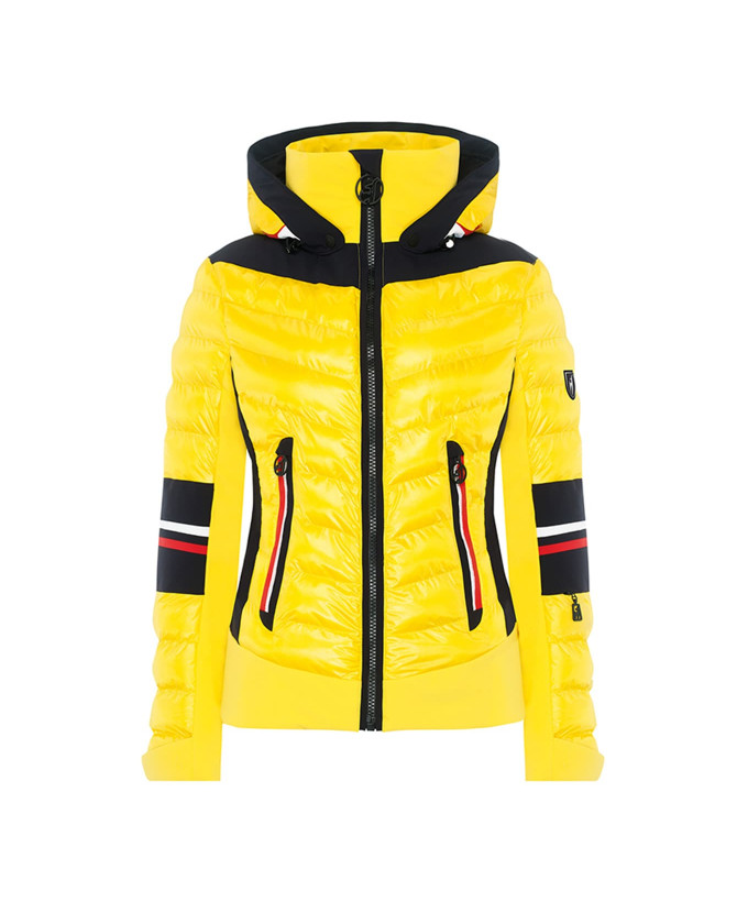 manteau ski jaune femme